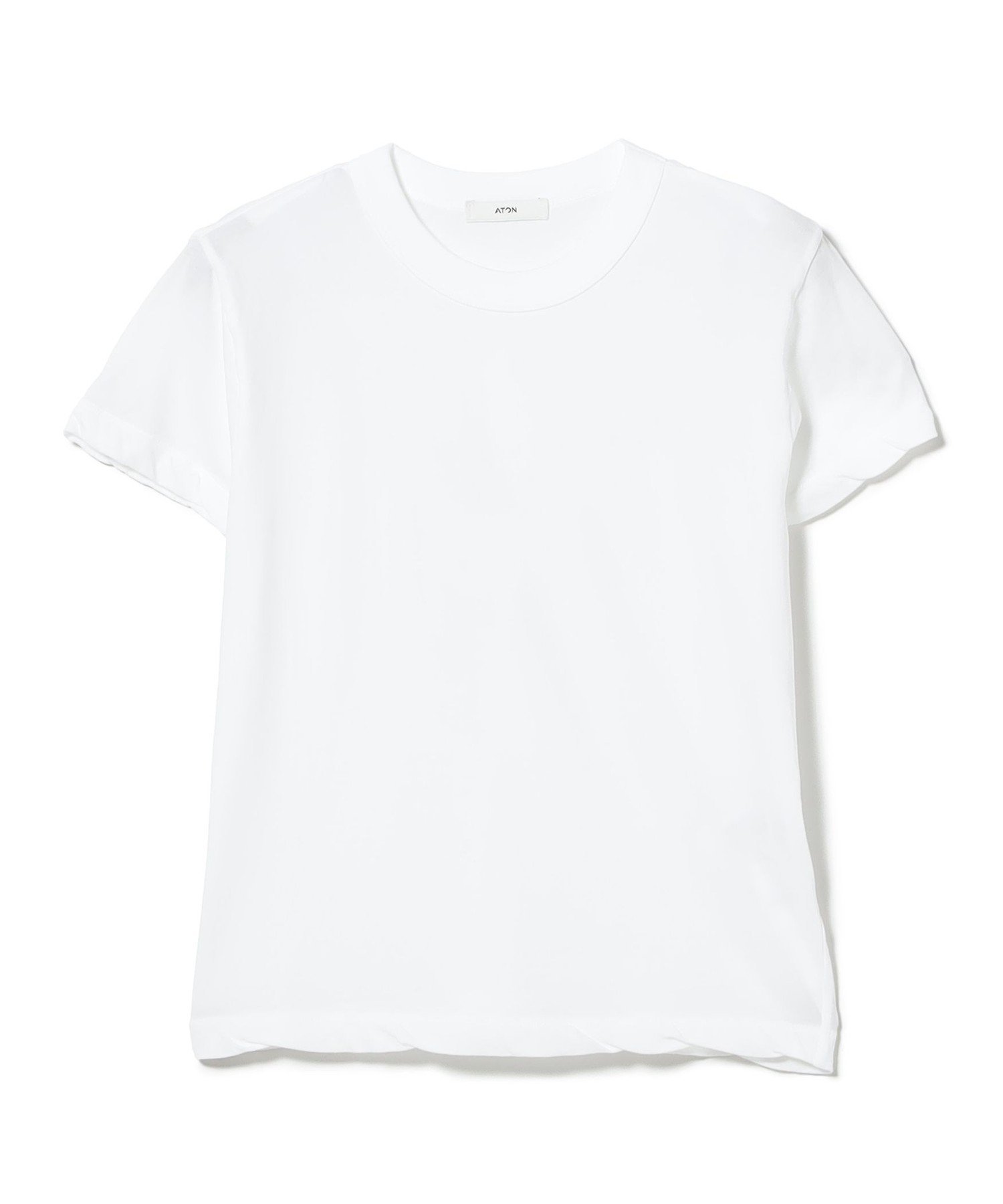 【デミルクス ビームス/Demi-Luxe BEAMS】のATON / コンパクト Tシャツ インテリア・キッズ・メンズ・レディースファッション・服の通販 founy(ファウニー) 　ファッション　Fashion　レディースファッション　Fashion for Women　トップス・カットソー　Cut & Sew Tops　シャツ・ブラウス・オフィスカジュアル　Elegant Blouses & Button-Ups　ロングTシャツ・Tシャツ　Longline T-Shirts & Tees　インド　Indian Textile　インナー　Innerwear　コンパクト　Compact, Small Size　ジャケット　Jacket, Outerwear　スタンダード　Standard, Basic　スマート　Smart, Elegant　トレンド　Trend, Trending Now　定番　Standard, Basic Item　バランス　Balance, Style Balance　マキシ　Maxi, Full Length　モダン　Modern, Contemporary　リアル　Real, Realistic　ワイド　Wide, Wide Fit　おすすめ　Recommended / Our Picks　WHITE|ID: prp329100004978893 ipo3291000000037311157