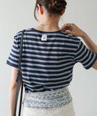 【バブ ブージュルード/Bab Bou Jeloud】のマルチボーダーコンパクトTシャツ 大人の最旬トレンドファッション＆コーディネート founy(ファウニー) ファッション Fashion レディースファッション Fashion for Women トップス・カットソー Cut & Sew Tops シャツ・ブラウス・オフィスカジュアル Elegant Blouses & Button-Ups ロングTシャツ・Tシャツ Longline T-Shirts & Tees インナー Innerwear コンパクト Compact, Small Size シンプル Simple, Minimal ジャケット Jacket, Outerwear スマート Smart, Elegant チェック Check, Plaid, Tartan なめらか Smooth, Silky Texture バランス Balance, Style Balance フィット Fit, Slim Fit ボーダー Border, Stripe 再入荷 Restock / Back in Stock thumbnail NAVY|ID: prp329100004978900 ipo3291000000037311184