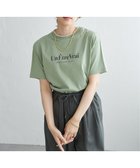【イッカ/ikka】の【接触冷感】裾レイヤードプリントTシャツ 大人の最旬トレンドファッション＆コーディネート founy(ファウニー) ファッション Fashion レディースファッション Fashion for Women トップス・カットソー Cut & Sew Tops シャツ・ブラウス・オフィスカジュアル Elegant Blouses & Button-Ups ロングTシャツ・Tシャツ Longline T-Shirts & Tees プリント Print, Printed Pattern レギュラー Regular, Standard Fit thumbnail グリーン|ID: prp329100004978920 ipo3291000000037311237