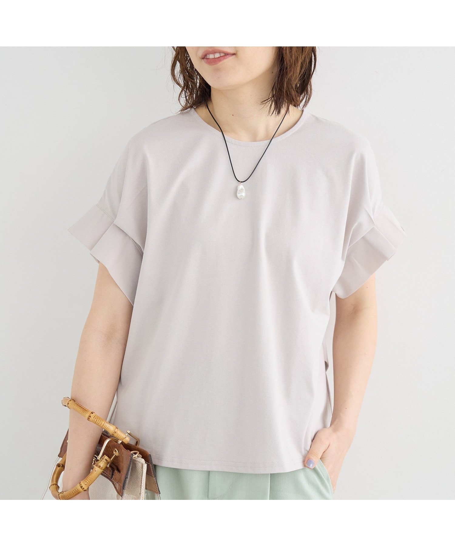 【ルクールブラン/le.coeur blanc】のドライコットンタックスリーブプルオーバー インテリア・キッズ・メンズ・レディースファッション・服の通販 founy(ファウニー) 　ファッション　Fashion　レディースファッション　Fashion for Women　トップス・カットソー　Cut & Sew Tops　カジュアルプルオーバー・ニットトップス　Pullovers & Knit Tops / Casual Pullovers　おすすめ　Recommended / Our Picks　カットソー　Cut and Sewn Top　シンプル　Simple, Minimal　グレージュ|ID: prp329100004978934 ipo3291000000037311297