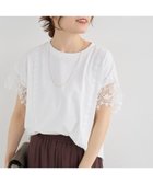 【ルクールブラン/le.coeur blanc】のレースドッキングカットソー 大人の最旬トレンドファッション＆コーディネート founy(ファウニー) ファッション Fashion レディースファッション Fashion for Women トップス・カットソー Cut & Sew Tops カットソー・ベーシックTシャツ Cut-and-Sewn Tops / Stretch Tees & Basics ケミカル Chemical, Chemical Wash シンプル Simple, Minimal フロント Front, Front Design レース Lace, Lace Fabric thumbnail オフ|ID: prp329100004978935 ipo3291000000037311302