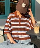 【チャオパニックティピー/CIAOPANIC TYPY】の【UNISEX】透かし編みメッシュボーダーハーフジップサマーニットポロ 大人の最旬トレンドファッション＆コーディネート founy(ファウニー) ファッション Fashion レディースファッション Fashion for Women トップス・カットソー Cut & Sew Tops ニット Knit Tops & Sweaters アクセサリー Fashion Accessories キャミソール Camisole, Spaghetti Strap Top サンダル Sandals, Summer Shoes シルバー Silver, Metallic Silver シンプル Simple, Minimal スリッパ Slippers, Room Shoes 透かし Cut-Out, Lacework タンク Tank Top, Sleeveless Top トレンド Trend, Trending Now バングル Bangle, Bracelet フラット Flat, Flat Shoes ユニセックス Unisex, Genderless リラックス Relax, Relaxed Fit ロング Long, Long-Length ワイド Wide, Wide Fit おすすめ Recommended / Our Picks エレガント 上品 Elegant thumbnail ブラウン|ID: prp329100004978941 ipo3291000000037311328