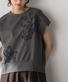 【メイソングレイ/MAYSON GREY】の麻調ジャージフラワーモチーフプルオーバー チャコールグレー|ID: prp329100004978951 ipo3291000000037311366