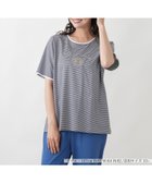【レリアンプラスハウス/Leilian PLUS HOUSE】のカットソー【MUSE BY ROCHAS Premiere】 大人の最旬トレンドファッション＆コーディネート founy(ファウニー) ファッション Fashion レディースファッション Fashion for Women トップス・カットソー Cut & Sew Tops カットソー・ベーシックTシャツ Cut-and-Sewn Tops / Stretch Tees & Basics ウォッシャブル Machine Washable カットソー Cut and Sewn Top デニム Denim, Jeans Material 定番 Standard, Basic Item フレンチ French, French Style ボーダー Border, Stripe ポケット Pocket, Pocket Detail 半袖 Short Sleeve, Half Sleeve 夏 Summer thumbnail ネイビー|ID: prp329100004978995 ipo3291000000037311545