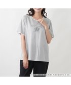 【レリアンプラスハウス/Leilian PLUS HOUSE】のカットソー【MUSE BY ROCHAS Premiere】 大人の最旬トレンドファッション＆コーディネート founy(ファウニー) ファッション Fashion レディースファッション Fashion for Women トップス・カットソー Cut & Sew Tops カットソー・ベーシックTシャツ Cut-and-Sewn Tops / Stretch Tees & Basics ウォッシャブル Machine Washable カットソー Cut and Sewn Top デニム Denim, Jeans Material 定番 Standard, Basic Item フレンチ French, French Style ボーダー Border, Stripe ポケット Pocket, Pocket Detail 半袖 Short Sleeve, Half Sleeve 夏 Summer thumbnail ライトグレー|ID: prp329100004978995 ipo3291000000037311546