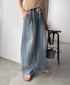 【ドゥドゥ/DouDou】の【8色2サイズ展開】デニムワイドイージーパンツ ブルー|ID: prp329100004979000 ipo3291000000037311584