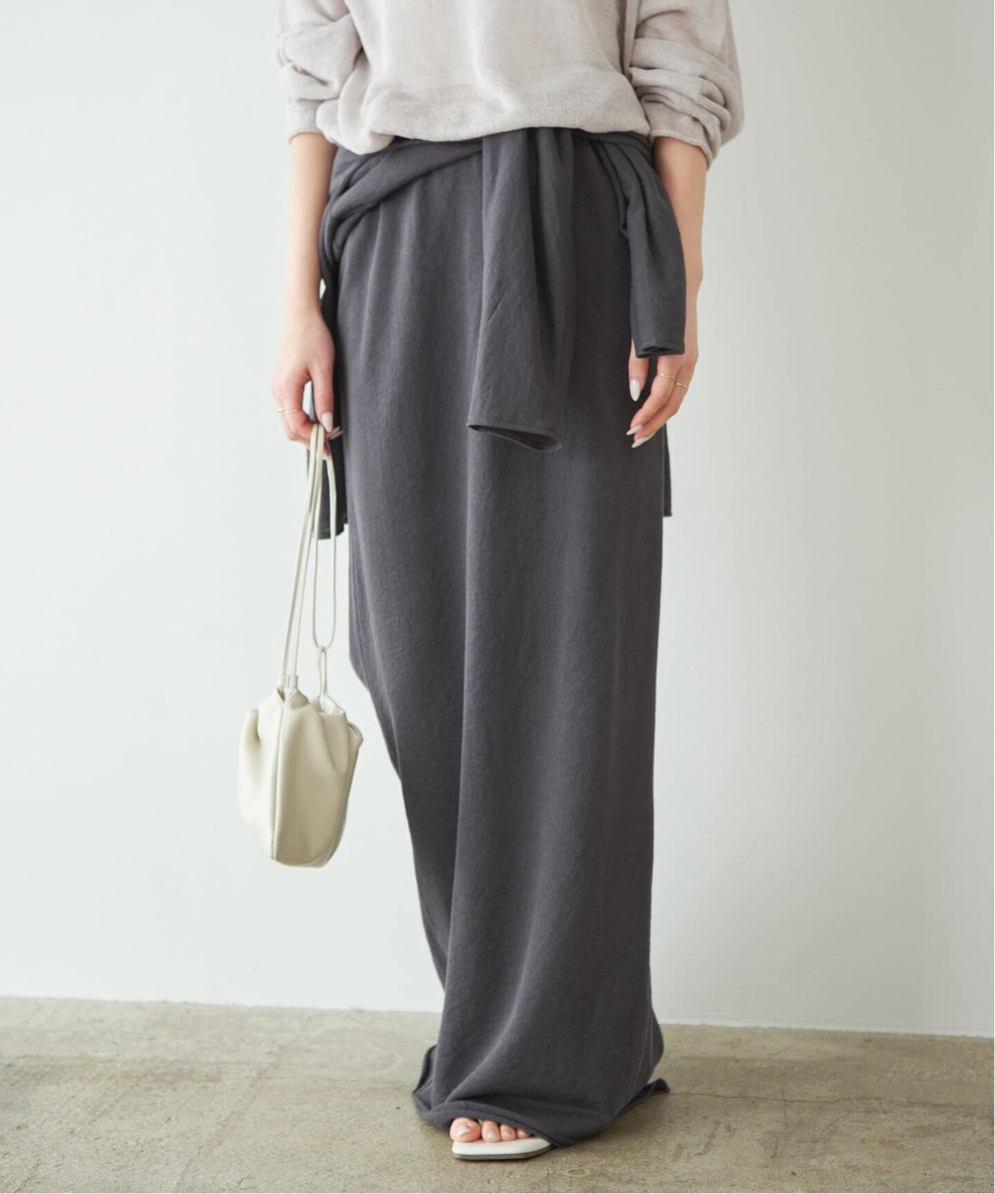 【プラージュ/Plage】のSheer urake スカート インテリア・キッズ・メンズ・レディースファッション・服の通販 founy(ファウニー) 　ファッション　Fashion　レディースファッション　Fashion for Women　スカート　Skirts　おすすめ　Recommended / Our Picks　カーディガン　Cardigan, Knitwear　シンプル　Simple, Minimal　スリット　Slit, Slit Detail　セットアップ　Set-Up, Coordinated Outfit　ロング　Long, Long-Length　グレー|ID: prp329100004979010 ipo3291000000037311656