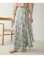 【バブ ブージュルード/Bab Bou Jeloud】の【WEB限定】パネルプリントラップスカート 大人の最旬トレンドファッション＆コーディネート founy(ファウニー) ファッション Fashion レディースファッション Fashion for Women スカート Skirts カットソー Cut and Sewn Top シンプル Simple, Minimal スマート Smart, Elegant リボン Ribbon, Bow ロング Long, Long-Length 再入荷 Restock / Back in Stock thumbnail L.GREEN|ID: prp329100004979055 ipo3291000000037311836