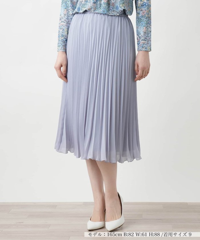 【レリアン/LEILIAN】のプリーツロングスカート インテリア・キッズ・メンズ・レディースファッション・服の通販 founy(ファウニー) https://founy.com/ ファッション Fashion レディースファッション Fashion for Women スカート Skirts ロングスカート Long Skirts / Maxi & Midi Skirts ウォッシャブル Machine Washable エレガント 上品 Elegant フィット Fit, Slim Fit プリーツ Pleats, Pleated ポケット Pocket, Pocket Detail ロング Long, Long-Length 夏 Summer |ID: prp329100004979062 ipo3291000000037311857