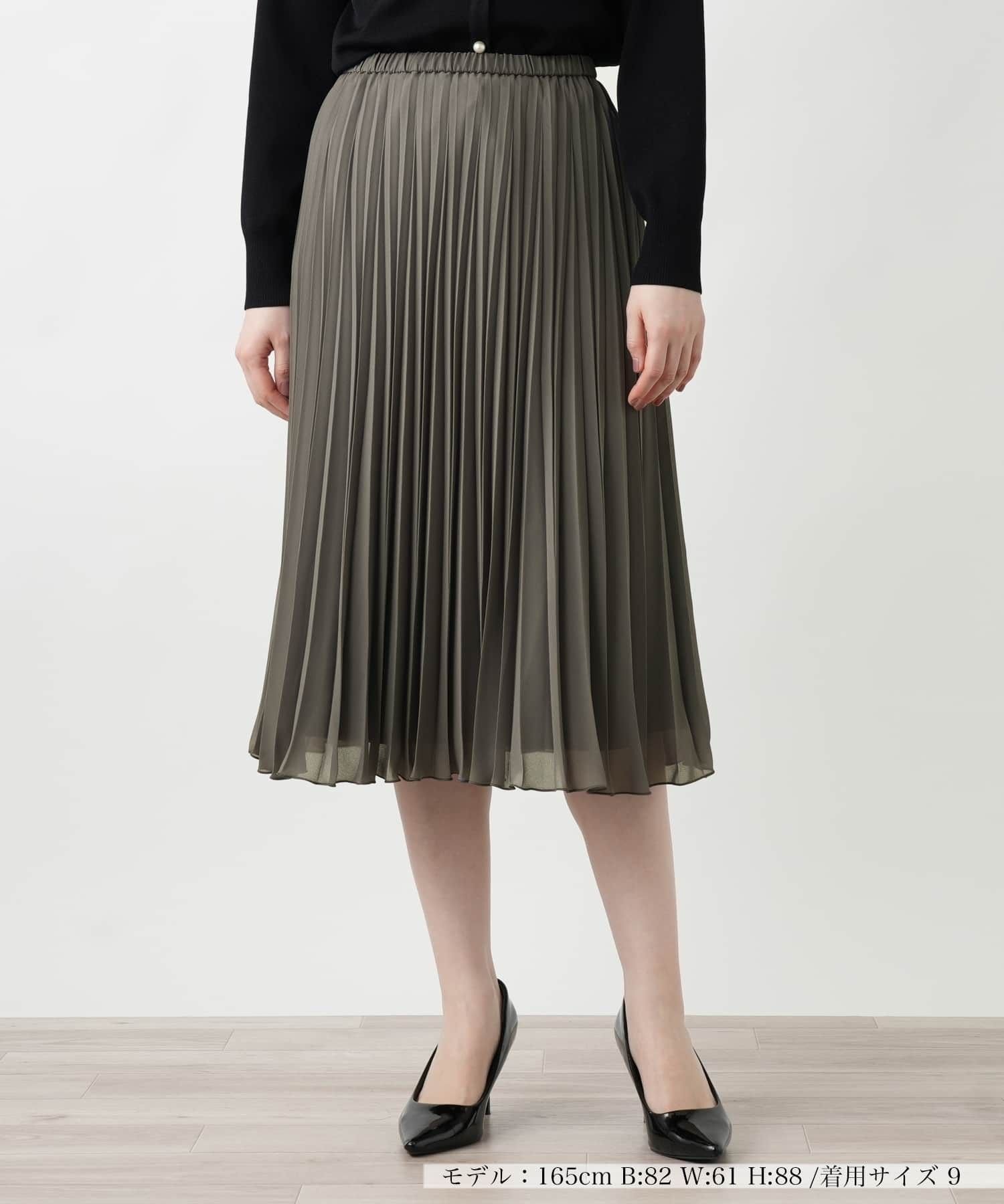 【レリアン/LEILIAN】のプリーツロングスカート インテリア・キッズ・メンズ・レディースファッション・服の通販 founy(ファウニー) 　ファッション　Fashion　レディースファッション　Fashion for Women　スカート　Skirts　ロングスカート　Long Skirts / Maxi & Midi Skirts　ウォッシャブル　Machine Washable　エレガント 上品　Elegant　フィット　Fit, Slim Fit　プリーツ　Pleats, Pleated　ポケット　Pocket, Pocket Detail　ロング　Long, Long-Length　夏　Summer　グレー系|ID: prp329100004979062 ipo3291000000037311860