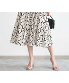 【エムケイ ミッシェルクラン/MK MICHEL KLEIN】の接触冷感/洗える アートプリントミディ丈スカート 大人の最旬トレンドファッション＆コーディネート founy(ファウニー) ファッション Fashion レディースファッション Fashion for Women スカート Skirts 春 Spring 洗える Machine Washable 秋 Autumn セットアップ Set-Up, Coordinated Outfit パイピング Piping, Trim Design 冬 Winter / This Winter おすすめ Recommended / Our Picks 夏 Summer エレガント 上品 Elegant ビジネス 仕事 通勤 Business / Work / Commuting thumbnail ベージュ|ID: prp329100004979073 ipo3291000000037311892