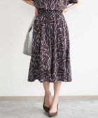 【エムケイ ミッシェルクラン/MK MICHEL KLEIN】の接触冷感/洗える アートプリントミディ丈スカート 大人の最旬トレンドファッション＆コーディネート founy(ファウニー) ファッション Fashion レディースファッション Fashion for Women スカート Skirts 春 Spring 洗える Machine Washable 秋 Autumn セットアップ Set-Up, Coordinated Outfit パイピング Piping, Trim Design 冬 Winter / This Winter おすすめ Recommended / Our Picks 夏 Summer エレガント 上品 Elegant ビジネス 仕事 通勤 Business / Work / Commuting thumbnail ブラウン|ID: prp329100004979073 ipo3291000000037311893