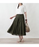 【レリアンプラスハウス/Leilian PLUS HOUSE】の洗えるスカート 大人の最旬トレンドファッション＆コーディネート founy(ファウニー) ファッション Fashion レディースファッション Fashion for Women スカート Skirts ウォッシャブル Machine Washable ビンテージ Vintage, Retro Style ポケット Pocket, Pocket Detail ワッシャー Washer, Crinkled Finish 夏 Summer 洗える Machine Washable 軽量 Lightweight, Ultra Light thumbnail モスグリーン|ID: prp329100004979094 ipo3291000000037311960