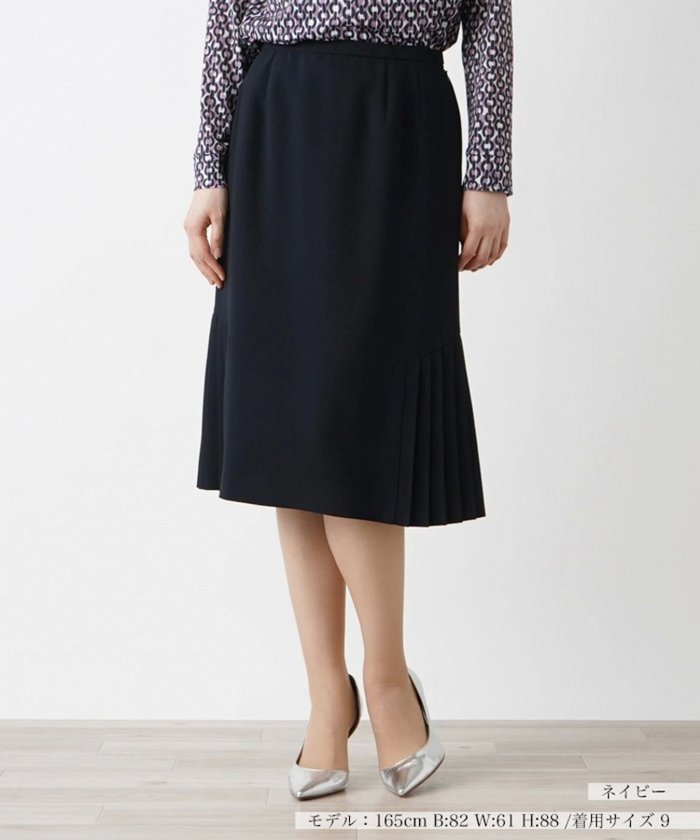 【レリアン/LEILIAN】の洗えるサイドプリーツスカート インテリア・キッズ・メンズ・レディースファッション・服の通販 founy(ファウニー) https://founy.com/ ファッション Fashion レディースファッション Fashion for Women スカート Skirts プリーツスカート / 上品フェミニンスタイル Pleated Skirts ウォッシャブル Machine Washable エレガント 上品 Elegant シンプル Simple, Minimal プリーツ Pleats, Pleated ポケット Pocket, Pocket Detail 洗える Machine Washable 無地 Plain, Solid Color |ID: prp329100004979100 ipo3291000000037311977