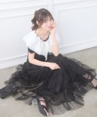 【マジェスティック レゴン/MAJESTIC LEGON】のチュールフリルティアードスカート 大人の最旬トレンドファッション＆コーディネート founy(ファウニー) ファッション Fashion レディースファッション Fashion for Women スカート Skirts ティアードスカート Tiered Skirts エアリー Airy Texture コンパクト Compact, Small Size シンプル Simple, Minimal スウェット / スエット Sweatshirt, Sweatwear ダウン Down, Puffer チュール Tulip, Tulip Motif ティアードスカート Tiered Skirt, Flounced Skirt バランス Balance, Style Balance パーカー Hoodie, Parka フェミニン Feminine, Girly リブニット Rib Knit, Ribbed Knit 再入荷 Restock / Back in Stock おすすめ Recommended / Our Picks thumbnail ブラック|ID: prp329100004979112 ipo3291000000037312019