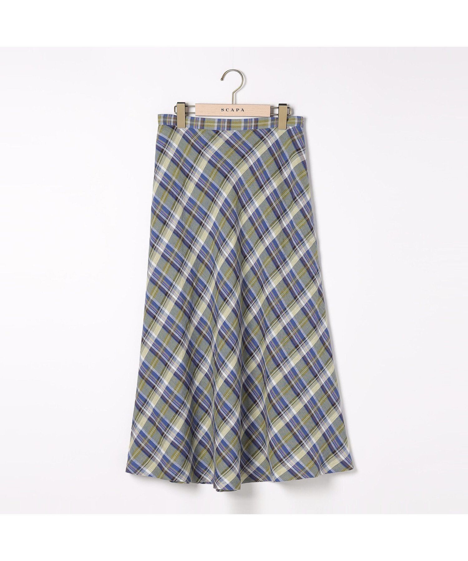 【スキャパ/SCAPA】のリネンチェックスカート 大人の最旬トレンドファッション＆コーディネート founy(ファウニー) 　ファッション　Fashion　レディースファッション　Fashion for Women　スカート　Skirts　チェック　Check, Plaid, Tartan　フレア　Flare, Flared　夏　Summer　春　Spring　S/S・春夏　SS, Spring/Summer, Warm Season　 other-1|ID: prp329100004979115 ipo3291000000037312026