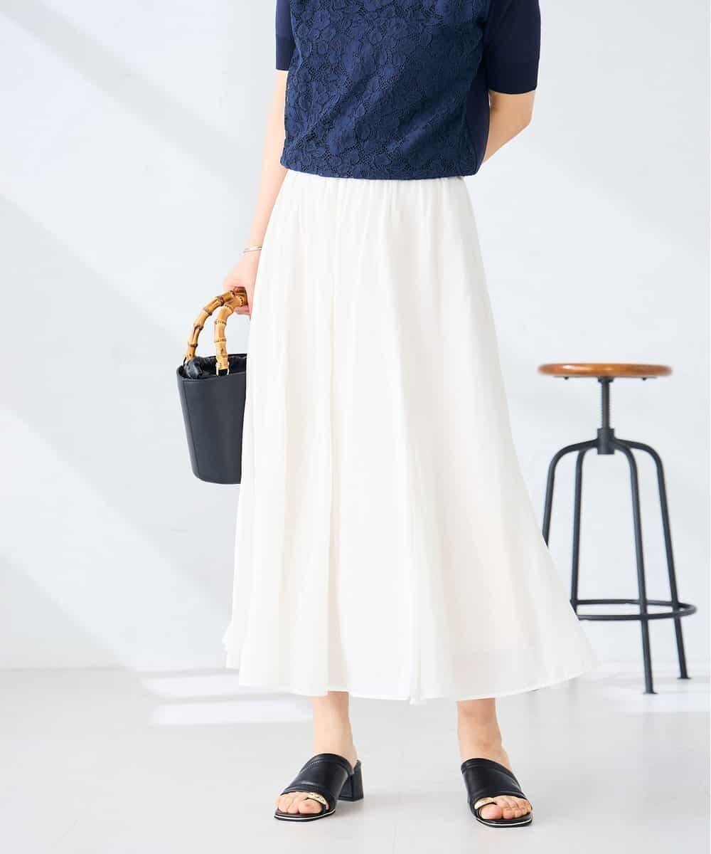 【アー ヴェー ヴェー/a.v.v】のゴアード切替フレアスカート インテリア・キッズ・メンズ・レディースファッション・服の通販 founy(ファウニー) 　ファッション　Fashion　レディースファッション　Fashion for Women　スカート　Skirts　Aライン・フレアスカート　A-Line & Flared Skirts　春　Spring　秋　Autumn　カットソー　Cut and Sewn Top　コンパクト　Compact, Small Size　切替　Switching, Contrast Panel　シアー　Sheer, See-Through　スニーカー　Sneakers, Trainers　トレンド　Trend, Trending Now　フレア　Flare, Flared　冬　Winter / This Winter　再入荷　Restock / Back in Stock　おすすめ　Recommended / Our Picks　夏　Summer　アイボリー|ID: prp329100004979118 ipo3291000000037312037