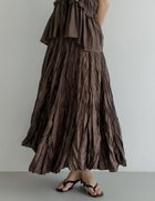 【リエディ/Re:EDIT】のワッシャーロングスカート 大人の最旬トレンドファッション＆コーディネート founy(ファウニー) ファッション Fashion レディースファッション Fashion for Women スカート Skirts ロングスカート Long Skirts / Maxi & Midi Skirts おすすめ Recommended / Our Picks サンダル Sandals, Summer Shoes シンプル Simple, Minimal スウェット / スエット Sweatshirt, Sweatwear スニーカー Sneakers, Trainers タンク Tank Top, Sleeveless Top ロング Long, Long-Length ワッシャー Washer, Crinkled Finish 夏 Summer 春 Spring thumbnail ブラウン|ID: prp329100004979159 ipo3291000000037312165