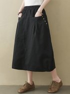 【ドゥーベル/Doux Belle】のカジュアルタックスカート レディース ボトムス 大人の最旬トレンドファッション＆コーディネート founy(ファウニー) ファッション Fashion レディースファッション Fashion for Women スカート Skirts ギャザー Gathered, Ruffled バランス Balance, Style Balance ポケット Pocket, Pocket Detail リラックス Relax, Relaxed Fit 夏 Summer 春 Spring thumbnail ブラック|ID: prp329100004979166 ipo3291000000037312192