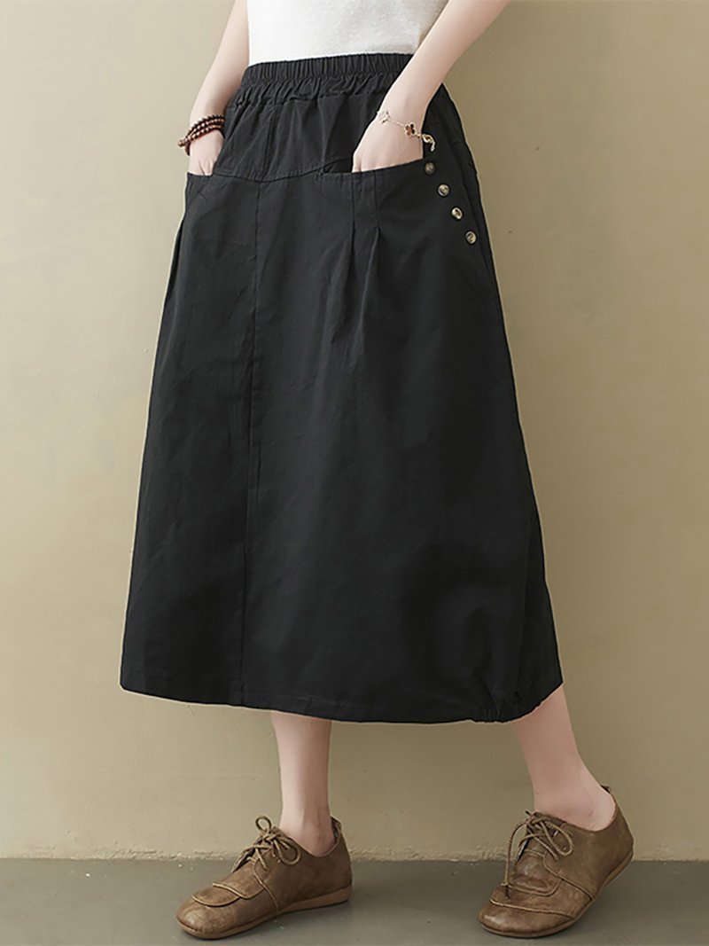 【ドゥーベル/Doux Belle】のカジュアルタックスカート レディース ボトムス インテリア・キッズ・メンズ・レディースファッション・服の通販 founy(ファウニー) 　ファッション　Fashion　レディースファッション　Fashion for Women　スカート　Skirts　ギャザー　Gathered, Ruffled　バランス　Balance, Style Balance　ポケット　Pocket, Pocket Detail　リラックス　Relax, Relaxed Fit　夏　Summer　春　Spring　ブラック|ID: prp329100004979166 ipo3291000000037312192