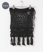 【アーバンリサーチ ドアーズ/URBAN RESEARCH DOORS】の『別注』AFLOAH×DOORS MACRAME APRON ブラック|ID: prp329100004979204 ipo3291000000037312336