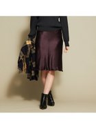 【ルージュヴィフラクレ/Rouge vif la cle】の【BAILA*佐藤佳菜子コラボ】サテンミニスカート 大人の最旬トレンドファッション＆コーディネート founy(ファウニー) ファッション Fashion レディースファッション Fashion for Women スカート Skirts ミニスカート Mini Skirts コラボ Collaboration, Collab サテン Satin, Glossy Fabric バランス Balance, Style Balance フラット Flat, Flat Shoes フレア Flare, Flared ミニスカート Mini Skirt, Short Skirt 人気 Popular, Best Seller 冬 Winter / This Winter 雑誌 Magazine, Fashion Magazine thumbnail ブラウン|ID: prp329100004979249 ipo3291000000037312493