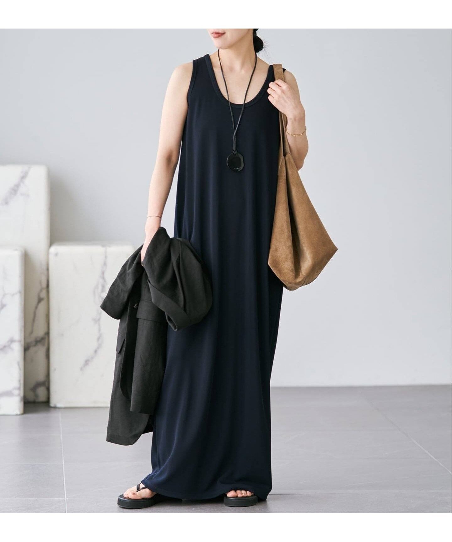 【プラージュ/Plage】の《追加 》リブタンクワンピース 7 インテリア・キッズ・メンズ・レディースファッション・服の通販 founy(ファウニー) 　ファッション　Fashion　レディースファッション　Fashion for Women　ワンピース　Dresses　カットソー　Cut and Sewn Top　再入荷　Restock / Back in Stock　ネイビー|ID: prp329100004979262 ipo3291000000037312549