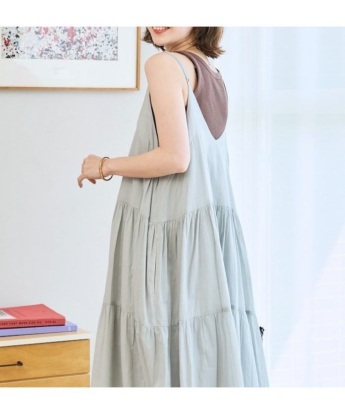 【フリークスストア/FREAK'S STORE】のインドティアード切り替えキャミワンピース【限定展開】 インテリア・キッズ・メンズ・レディースファッション・服の通販 founy(ファウニー) 　ファッション　Fashion　レディースファッション　Fashion for Women　ワンピース　Dresses　キャミソールワンピース　Camisole Dresses　2026年　2026　2026春夏・S/S　Spring/Summer 2026 SS26　インド　Indian Textile　インナー　Innerwear　キャミワンピース　Cami Dress, Slip Dress　ギャザー　Gathered, Ruffled　シンプル　Simple, Minimal　バランス　Balance, Style Balance　フレア　Flare, Flared　ベスト　Vest, Waistcoat　ポケット　Pocket, Pocket Detail　夏　Summer　春　Spring　S/S・春夏　SS, Spring/Summer, Warm Season　ライトグレー|ID: prp329100004979293 ipo3291000000037312696