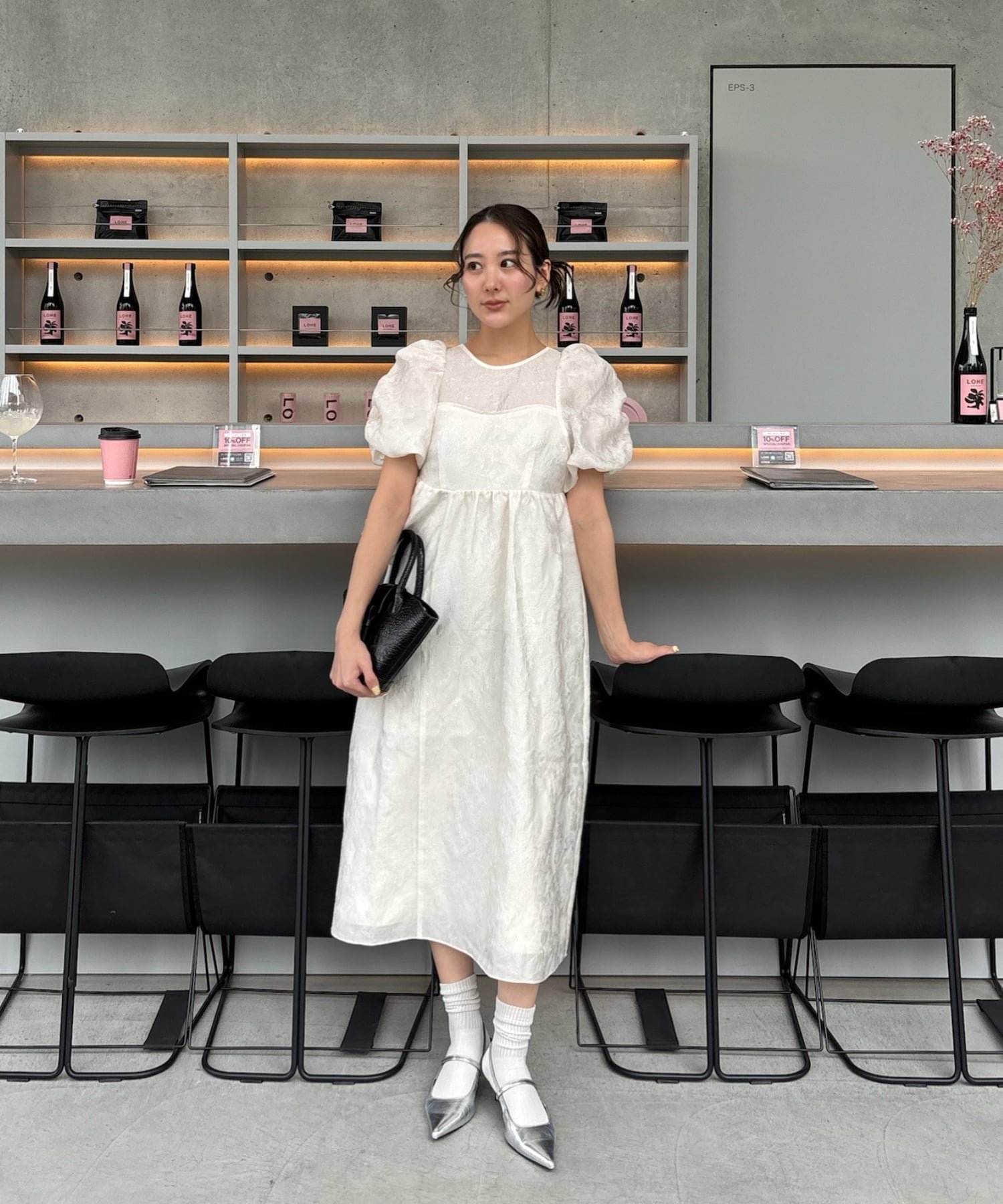 【アンドレスド/ANDRESD】の結婚式ドレス お呼ばれ バブルスリーブジャガードドレス インテリア・キッズ・メンズ・レディースファッション・服の通販 founy(ファウニー) 　ファッション　Fashion　レディースファッション　Fashion for Women　ワンピース　Dresses　フォーマル・パーティードレス・結婚式用ドレス　Elegant & Casual Dresses　イエロー　Yellow　くるぶし　Ankle-Length　ガーリー　Girly, Feminine Style　ギャザー　Gathered, Ruffled　スリーブ　Sleeve, Long Sleeve / Short Sleeve　ドレス　Dress, One-Piece　バランス　Balance, Style Balance　おすすめ　Recommended / Our Picks　エレガント 上品　Elegant　セレモニー　Ceremony　結婚式　Wedding　披露宴　Wedding Reception　二次会　After Party　アイボリー|ID: prp329100004979297 ipo3291000000037312719