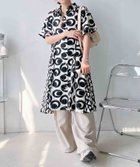 【アズノウアズ プラス/AS KNOW AS plus】の○『体型カバー』『ゆったりサイズ』異素材MIX半袖シャツワンピース 大人の最旬トレンドファッション＆コーディネート founy(ファウニー) ファッション Fashion レディースファッション Fashion for Women ワンピース Dresses シャツワンピース / 1枚で着映えコーデ Shirt Dresses シンプル Simple, Minimal 人気 Popular, Best Seller フレア Flare, Flared 半袖 Short Sleeve, Half Sleeve 再入荷 Restock / Back in Stock thumbnail シロクロオオキ2|ID: prp329100004979306 ipo3291000000037312761