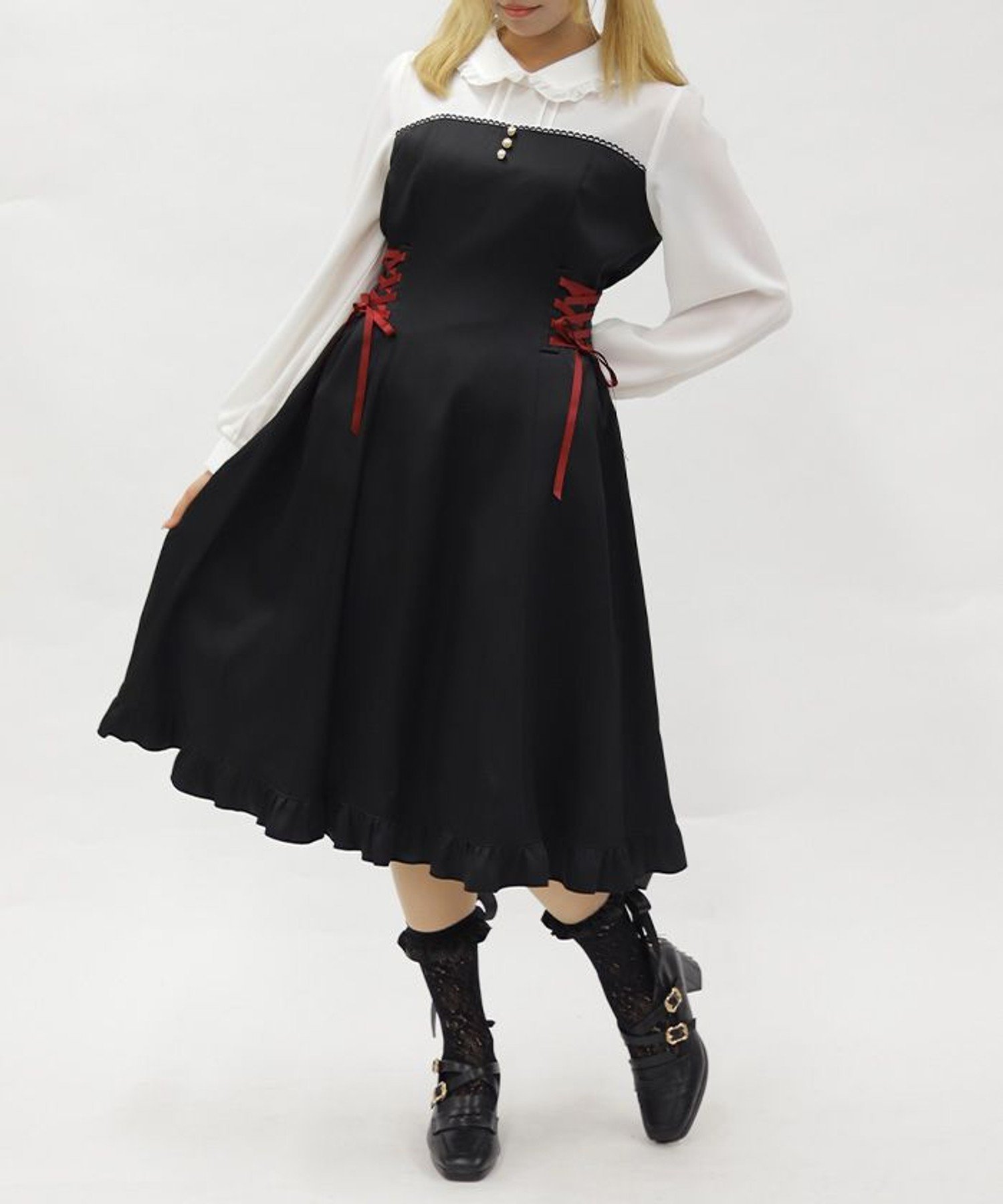 【アクシーズファム/axes femme】のビスチェ切替バイカラーワンピース インテリア・キッズ・メンズ・レディースファッション・服の通販 founy(ファウニー) 　ファッション　Fashion　レディースファッション　Fashion for Women　ワンピース　Dresses　ガーリー　Girly, Feminine Style　ビスチェ　Bustier, Corset Top　レース　Lace, Lace Fabric　切替　Switching, Contrast Panel　黒|ID: prp329100004979310 ipo3291000000037312783