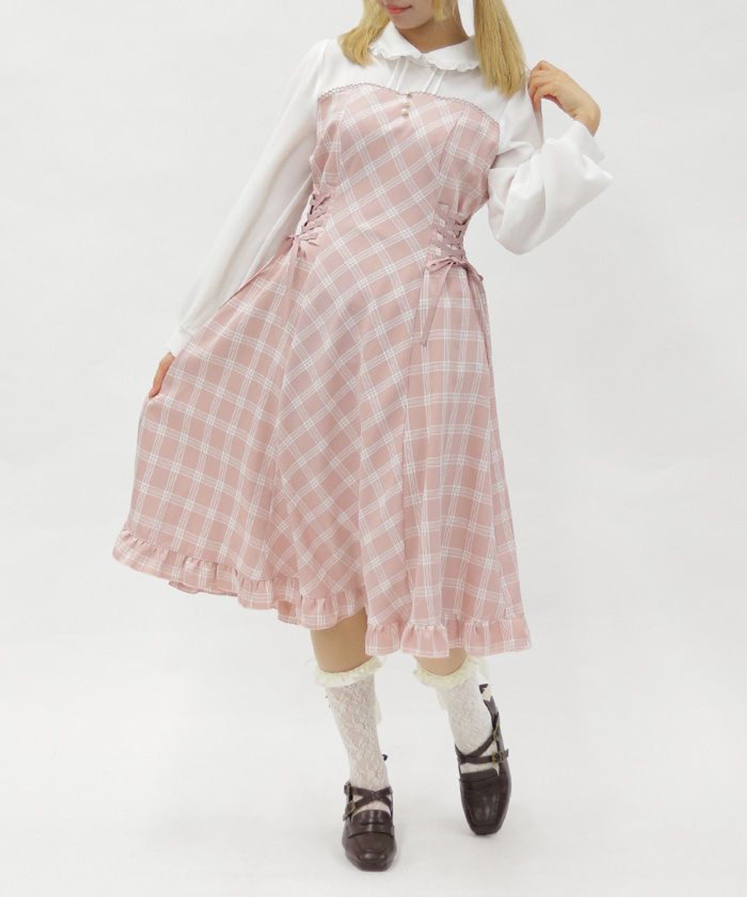 【アクシーズファム/axes femme】のビスチェ切替バイカラーワンピース インテリア・キッズ・メンズ・レディースファッション・服の通販 founy(ファウニー) 　ファッション　Fashion　レディースファッション　Fashion for Women　ワンピース　Dresses　ガーリー　Girly, Feminine Style　ビスチェ　Bustier, Corset Top　レース　Lace, Lace Fabric　切替　Switching, Contrast Panel　ピンク|ID: prp329100004979310 ipo3291000000037312784