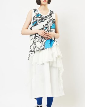 【ゴム/gomme】のレイヤーカットワンピース 大人の最旬トレンドファッション＆コーディネート founy(ファウニー) ファッション Fashion レディースファッション Fashion for Women ワンピース Dresses おすすめ Recommended / Our Picks カーディガン Cardigan, Knitwear ショート Short, Short Length スニーカー Sneakers, Trainers ソックス Socks, Hosiery ドレープ Drape, Draping Fabric フリル Frill, Ruffle プリント Print, Printed Pattern プリーツ Pleats, Pleated ポケット Pocket, Pocket Detail メッシュ Mesh, Net Fabric 今季 This Season, Current Season 軽量 Lightweight, Ultra Light |ID:prp329100004979314