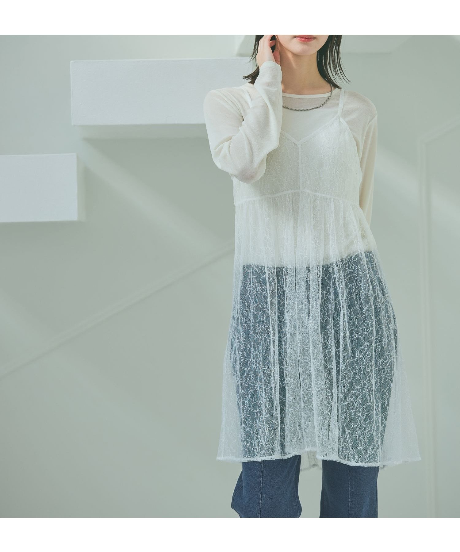 【ラコレ/LAKOLE】の刺繍レースミニワンピース 大人の最旬トレンドファッション＆コーディネート founy(ファウニー) 　ファッション　Fashion　レディースファッション　Fashion for Women　ワンピース　Dresses　おすすめ　Recommended / Our Picks　インナー　Innerwear　シンプル　Simple, Minimal　チュニック　Tunic, Long Top　デニム　Denim, Jeans Material　レース　Lace, Lace Fabric　 other-1|ID: prp329100004979321 ipo3291000000037312815