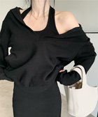 【ミニミニストア/miniministore】の薄手スウェット上下春夏セットアップ韓国風 大人の最旬トレンドファッション＆コーディネート founy(ファウニー) ファッション Fashion レディースファッション Fashion for Women トップス・カットソー Cut & Sew Tops レディースパーカー・カジュアルフーディー Casual Hoodies & Sweatshirts スウェット・クルーネックトップス Sweatshirts & Crewnecks / Relaxed Fit Sweat Tops 春 Spring 秋 Autumn ショルダー Shoulder, Shoulder Strap スウェット / スエット Sweatshirt, Sweatwear スニーカー Sneakers, Trainers セットアップ Set-Up, Coordinated Outfit トレーナー Sweatshirt, Trainer ドロップ Drop Shoulder, Dropped Style リラックス Relax, Relaxed Fit S/S・春夏 SS, Spring/Summer, Warm Season 夏 Summer thumbnail ブラック|ID: prp329100004979331 ipo3291000000037312861