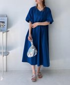 【アズノウアズ プラス/AS KNOW AS plus】の◎『体型カバー』『ゆったりサイズ』バックリボン ボリューム5分袖ワンピ-ス 大人の最旬トレンドファッション＆コーディネート founy(ファウニー) ファッション Fashion レディースファッション Fashion for Women ワンピース Dresses シンプル Simple, Minimal 無地 Plain, Solid Color リネン Linen, Linen Fabric リボン Ribbon, Bow 再入荷 Restock / Back in Stock 夏 Summer エレガント 上品 Elegant thumbnail ブルー|ID: prp329100004979339 ipo3291000000037312890