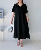 【アズノウアズ プラス/AS KNOW AS plus】の◎『体型カバー』『ゆったりサイズ』バックリボン ボリューム5分袖ワンピ-ス 大人の最旬トレンドファッション＆コーディネート founy(ファウニー) ファッション Fashion レディースファッション Fashion for Women ワンピース Dresses シンプル Simple, Minimal 無地 Plain, Solid Color リネン Linen, Linen Fabric リボン Ribbon, Bow 再入荷 Restock / Back in Stock 夏 Summer エレガント 上品 Elegant thumbnail クロ|ID: prp329100004979339 ipo3291000000037312892
