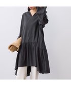 【マイカ ディール/MICA & DEAL】の【normment】ストライプフレアチュニック-STRIPE JQD FLARE TUNIC 大人の最旬トレンドファッション＆コーディネート founy(ファウニー) ファッション Fashion レディースファッション Fashion for Women トップス・カットソー Cut & Sew Tops キャップ Cap, Baseball Cap ギャザー Gathered, Ruffled サンダル Sandals, Summer Shoes シンプル Simple, Minimal スタンダード Standard, Basic チュニック Tunic, Long Top バランス Balance, Style Balance ヘムライン Hemline, Bottom Cut ポケット Pocket, Pocket Detail ミックス Mix, Mixed Style リラックス Relax, Relaxed Fit ロング Long, Long-Length おすすめ Recommended / Our Picks thumbnail CHARCOAL|ID: prp329100004979343 ipo3291000000037312904