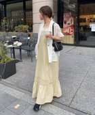 【ドゥドゥ/DouDou】の【SAKURA企画】裾ギャザー切替キャミワンピース ベージュ|ID: prp329100004979349 ipo3291000000037312924