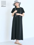 【コカ/COCA】の【田中里奈様着用】ライトエンボスマキシワンピース 大人の最旬トレンドファッション＆コーディネート founy(ファウニー) ファッション Fashion レディースファッション Fashion for Women ワンピース Dresses マキシ丈ワンピース・ロングドレス Maxi Dresses / Long One-Pieces 春 Spring 洗える Machine Washable 軽量 Lightweight, Ultra Light サンダル Sandals, Summer Shoes シンプル Simple, Minimal スニーカー Sneakers, Trainers フレア Flare, Flared ポケット Pocket, Pocket Detail 半袖 Short Sleeve, Half Sleeve マキシ Maxi, Full Length 無地 Plain, Solid Color リゾート Resort, Vacation Style リラックス Relax, Relaxed Fit ロング Long, Long-Length 楽ちん Easy Fit, Comfortable おすすめ Recommended / Our Picks 夏 Summer 旅行 Travel 2026年 2026 2026春夏・S/S Spring/Summer 2026 SS26 thumbnail Black|ID: prp329100004979376 ipo3291000000037313012