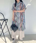 【アズノウアズ プラス/AS KNOW AS plus】の○『ゆったりサイズ』『体型カバー』異素材MIX半袖シャツワンピース 大人の最旬トレンドファッション＆コーディネート founy(ファウニー) ファッション Fashion レディースファッション Fashion for Women ワンピース Dresses シャツワンピース / 1枚で着映えコーデ Shirt Dresses シンプル Simple, Minimal 人気 Popular, Best Seller フレア Flare, Flared 半袖 Short Sleeve, Half Sleeve 再入荷 Restock / Back in Stock thumbnail マルチストラBL|ID: prp329100004979384 ipo3291000000037313041