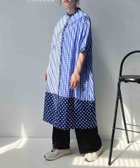 【アズノウアズ プラス/AS KNOW AS plus】の♪『体型カバー』『ゆったりサイズ』配色 コクーンシルエットワンピース 大人の最旬トレンドファッション＆コーディネート founy(ファウニー) ファッション Fashion レディースファッション Fashion for Women ワンピース Dresses シンプル Simple, Minimal デニム Denim, Jeans Material 再入荷 Restock / Back in Stock thumbnail サックスCMIX|ID: prp329100004979385 ipo3291000000037313045