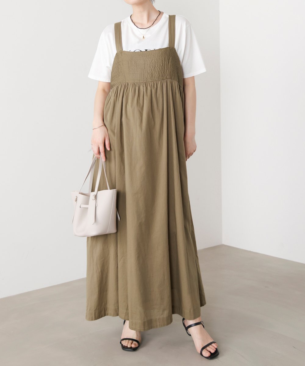 【バブ ブージュルード/Bab Bou Jeloud】のボイルギャザーワンピース インテリア・キッズ・メンズ・レディースファッション・服の通販 founy(ファウニー) 　ファッション　Fashion　レディースファッション　Fashion for Women　ワンピース　Dresses　ギャザー　Gathered, Ruffled　リボン　Ribbon, Bow　再入荷　Restock / Back in Stock　夏　Summer　春　Spring　MOCHA|ID: prp329100004979398 ipo3291000000037313111