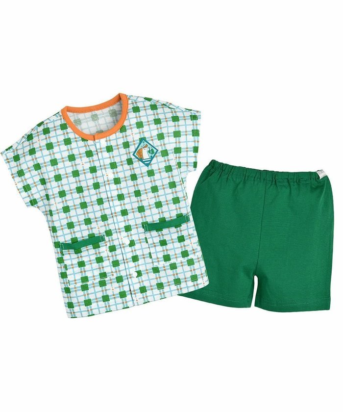 【モイモルン/moimoln / KIDS】のスクエア半袖トップス パンツ インテリア・キッズ・メンズ・レディースファッション・服の通販 founy(ファウニー) https://founy.com/ ファッション Fashion キッズファッション Fashion for Kids トップス・カットソー Cut & Sew Tops ボトムス Bottoms オレンジ Orange シンプル Simple, Minimal スクエア Square, Square Shape チェック Check, Plaid, Tartan ポケット Pocket, Pocket Detail 人気 Popular, Best Seller 半袖 Short Sleeve, Half Sleeve |ID: prp329100004979549 ipo3291000000037313585