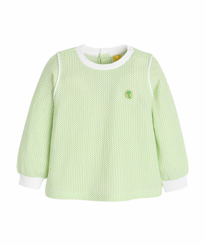 【モイモルン/moimoln / KIDS】のチェックシンボルロゴトップス インテリア・キッズ・メンズ・レディースファッション・服の通販 founy(ファウニー) https://founy.com/ ファッション Fashion キッズファッション Fashion for Kids トップス・カットソー Cut & Sew Tops シンプル Simple, Minimal 人気 Popular, Best Seller 長袖 Long Sleeve, Full Sleeve |ID: prp329100004979553 ipo3291000000037313593
