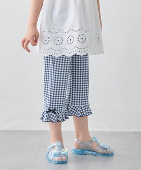 【エニー/ANY / KIDS】の【洗濯機可能/接触冷感】ひんやり カットソーパンツ 大人の最旬トレンドファッション＆コーディネート founy(ファウニー) ファッション Fashion キッズファッション Fashion for Kids トップス・カットソー Cut & Sew Tops ボトムス Bottoms カットソー Cut and Sewn Top フリル Frill, Ruffle ポケット Pocket, Pocket Detail リボン Ribbon, Bow |ID:prp329100004979558