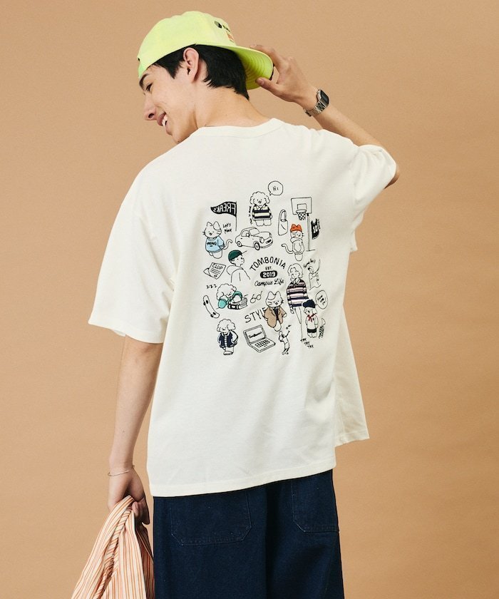 【フリークスストア/FREAK'S STORE】のtombonia/トムボニア バックプリント クルーネックTシャツ/キャンパスライフ 大人の最旬トレンドファッション＆コーディネート founy(ファウニー) 　ファッション　Fashion　レディースファッション　Fashion for Women　トップス・カットソー　Cut & Sew Tops　シャツ・ブラウス・オフィスカジュアル　Elegant Blouses & Button-Ups　ロングTシャツ・Tシャツ　Longline T-Shirts & Tees　バッグ　Bags　2026年　2026　2026春夏・S/S　Spring/Summer 2026 SS26　おすすめ　Recommended / Our Picks　プリント　Print, Printed Pattern　ベーシック　Basic, Essential　人気　Popular, Best Seller　夏　Summer　S/S・春夏　SS, Spring/Summer, Warm Season　猫　Cat, Kitty　 other-1|ID: prp329100004979702 ipo3291000000037314554
