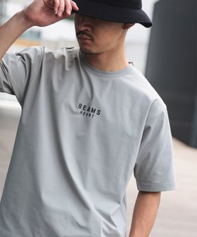 【ビームス ハート/BEAMS HEART / MEN】の【ユニセックス】BEAMS HEART ロゴ ショートスリーブ カットソー(吸水速乾・毛玉軽減) 大人の最旬トレンドファッション＆コーディネート founy(ファウニー) ファッション Fashion メンズファッション Fashion for Men トップス・カットソー Cut & Sew Tops インナー Innerwear カットソー Cut and Sewn Top ショート Short, Short Length ジャケット Jacket, Outerwear スラックス Slacks, Dress Pants スリーブ Sleeve, Long Sleeve / Short Sleeve デニム Denim, Jeans Material バランス Balance, Style Balance プリント Print, Printed Pattern ベーシック Basic, Essential リラックス Relax, Relaxed Fit 半袖 Short Sleeve, Half Sleeve 吸水 Absorbent, Quick-Dry |ID:prp329100004979733