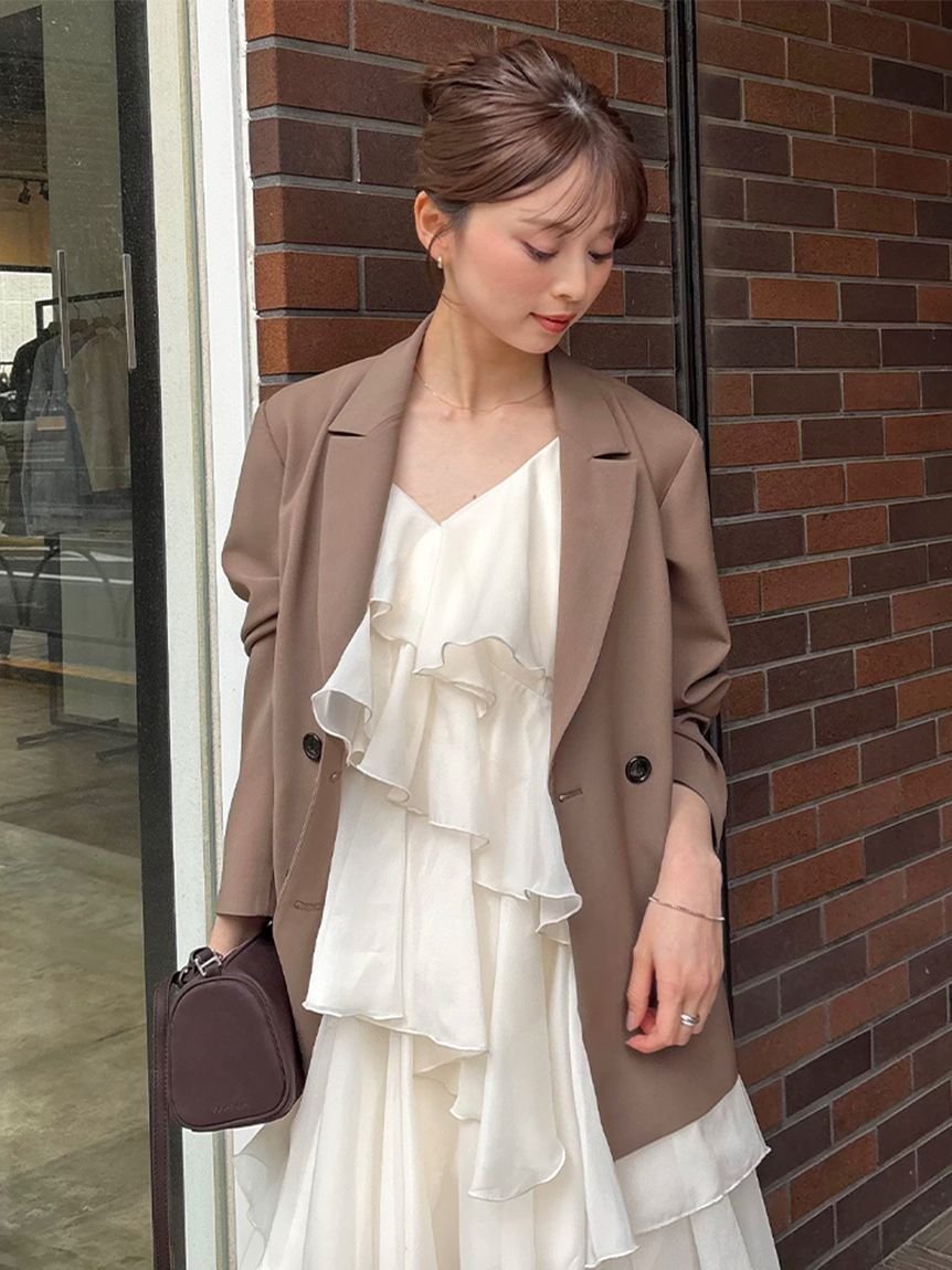 【スナイデル/SNIDEL】の【Washable】ジャケット インテリア・キッズ・メンズ・レディースファッション・服の通販 founy(ファウニー) 　ファッション　Fashion　レディースファッション　Fashion for Women　アウター　Coat / Outerwear Collection　レディースジャケット・軽アウター　Jackets　おすすめ　Recommended / Our Picks　インナー　Innerwear　ウェーブ　Wavy Pattern　キャミソール　Camisole, Spaghetti Strap Top　シンプル　Simple, Minimal　ジャケット　Jacket, Outerwear　スタイリッシュ　Stylish, Fashionable　ストレート　Straight, Straight Cut　スマート　Smart, Elegant　セットアップ　Set-Up, Coordinated Outfit　旅行　Travel　BRW[058]|ID: prp329100004979735 ipo3291000000037314886