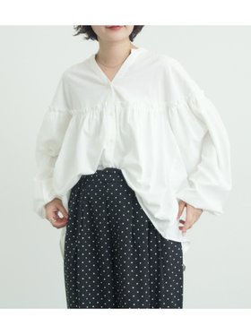 【サマンサモスモス/Samansa Mos2】の【多機能】フリル切替スキッパーシャツ 大人の最旬トレンドファッション＆コーディネート founy(ファウニー) ファッション Fashion レディースファッション Fashion for Women トップス・カットソー Cut & Sew Tops シャツ・ブラウス・オフィスカジュアル Elegant Blouses & Button-Ups スキッパー Skipper, Open Collar フリル Frill, Ruffle 切替 Switching, Contrast Panel |ID:prp329100004979739